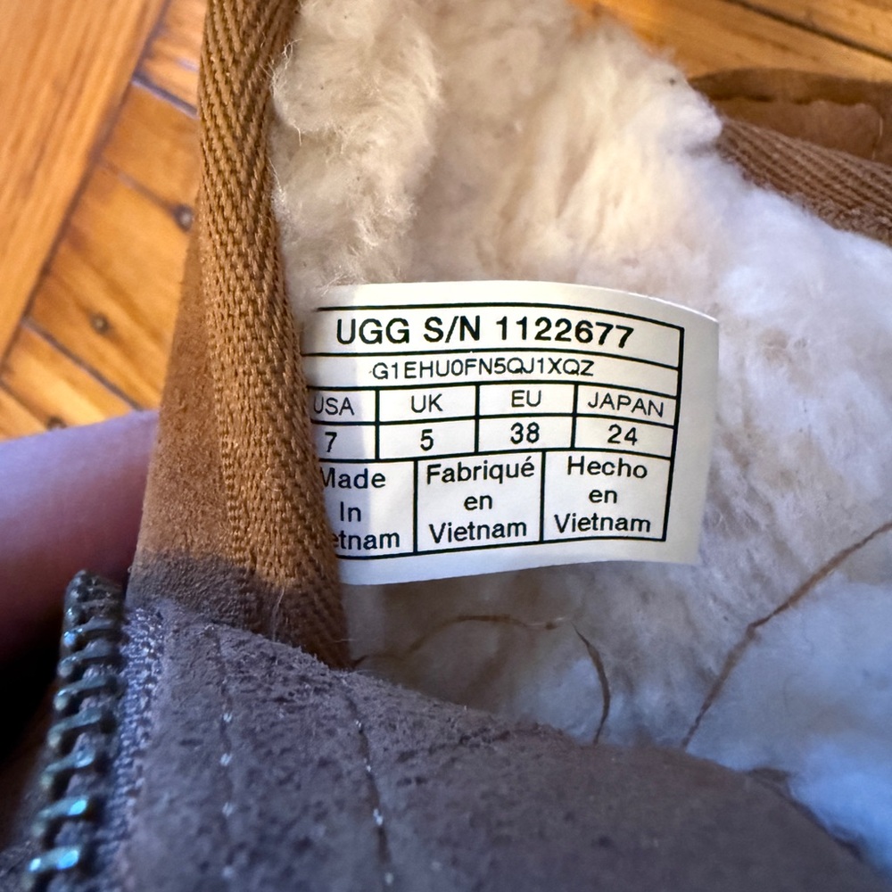 UGG Neumel Platform Zip Boots in Chestnut Size 7 - Picture 8 of 8